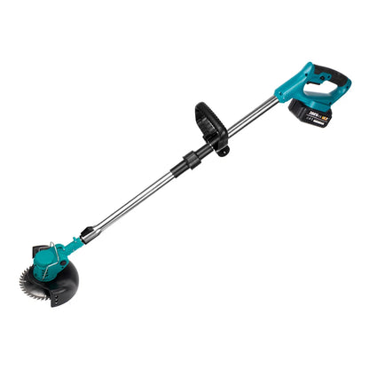 YOFIDRA 100-135cm Electric Lawn Mower Foldable Trimmer Pruning Cutting Garden Power Tool For 21V 18V Battery With 2 Battery