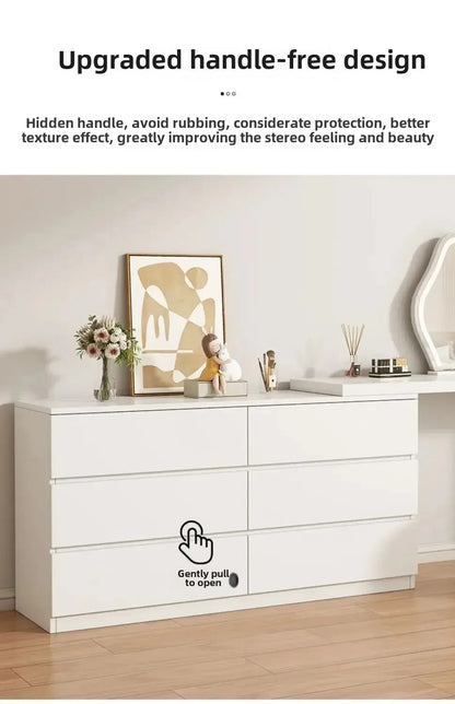 Luxury Dressing Table Drawer White Makeup Mirror Corner Desk Dresser Table Cabinet Organizers Storage Penteadeira Home Furniture