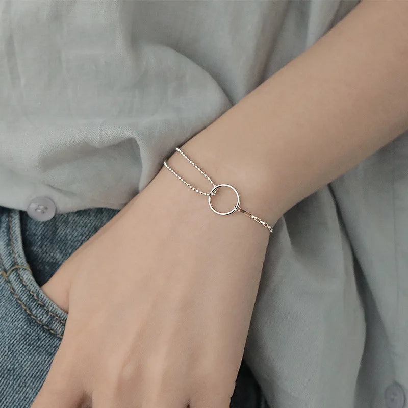 VENTFILLE 925 Sterling Silver Diamond-Studded Butterfly Bracelet Women's Fashion Temperament Flower Adjustable Bracelet