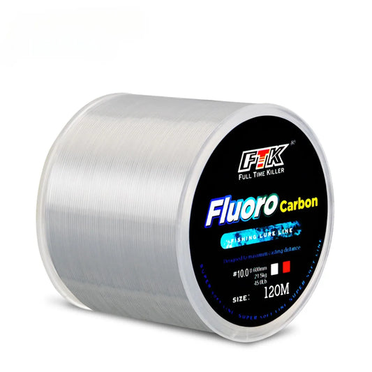 120M Fluorocarbon Coating Fishing Line 0.20mm-0.60mm 7.15LB-45LB Carbon Fiber Leader Line Fishing Lure Wire Sinking Line Japan