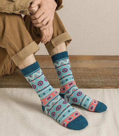 5Pairs New Design Witner Socks Thick Warm Christmas Socks Man Women Couple Socks Free Size 9022