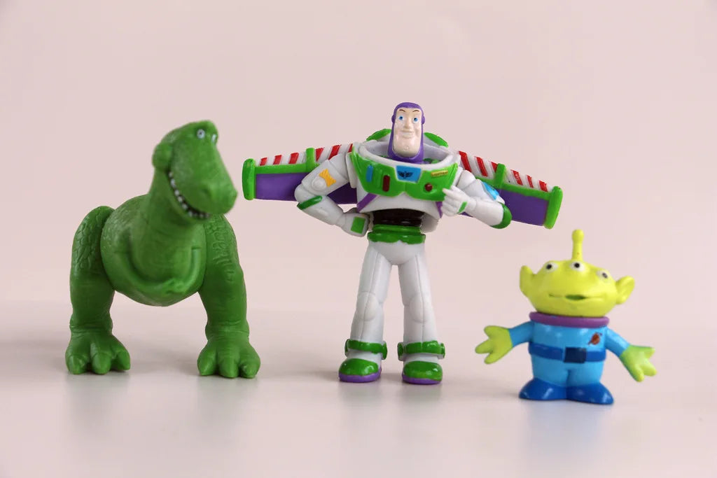 Disney 7PCS Toy Story 4 Action Figures Toys Woody Jessie Buzz Lightyear Forky Pig Bear Figura Model Doll Figurine Kids Boy Gifts