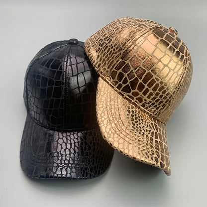 Cool Kpop Serpentine Letter Vegan leather Men Women Baseball Hats Cotton Fashion Breathable Streetwear Funny Sport Hip Hop Caps
