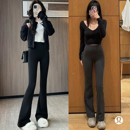 Women Flare Pants Slim High Waist Solid Sexy Shark Flare Pants Fashion Casual Streetwear Elastic Butt Lift Skinny Leggings
