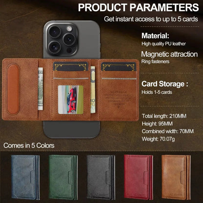 Detachable Wallet Case For iPhone 16 Pro Max 15 14 Plus 13 12 11 XS XR X 7 8 SE 2022 2020 2024 For MagSafe Card Holder Cover
