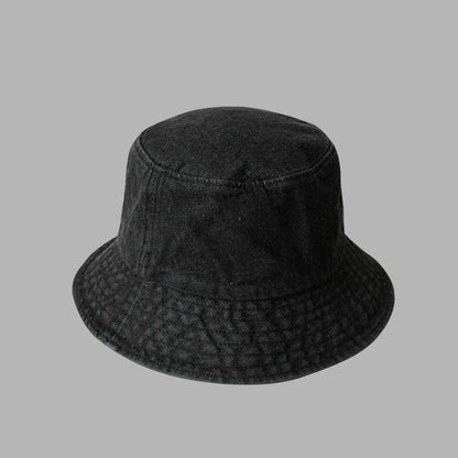 Retro Washed Cowboy Bucket Hat Women Men Wide Brim Sunhat Spring Summer Solid Color Denim Panama Fisherman Cap