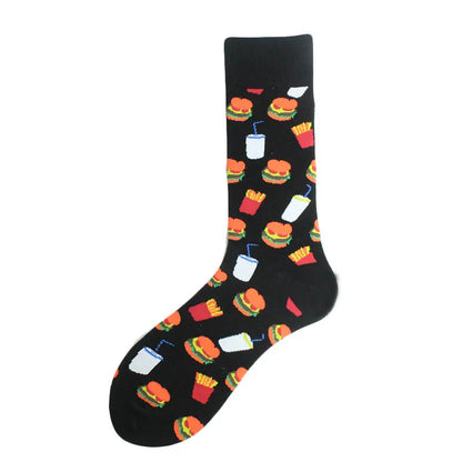 Happy Design Funny Socks Men Unisex Sheep Beer Dinosaur Pattern Sokken  Divertidos Jacquard Calcetines Unisex Hip Hop Skateboard