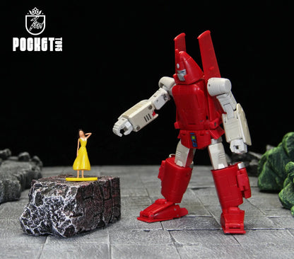 Pocket Toys Pt-M01 PTM01 Transformation Powerglide G1 Glider Of Sky Ko Dx Animated Version Small Scale Robot Action Figure
