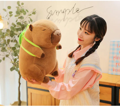 Super Cute Capybara With Turtle Backpack Capibara Plush Doll Giant Kawaii Stuffed Animal Doll Children Kids Birthday Gift Toys