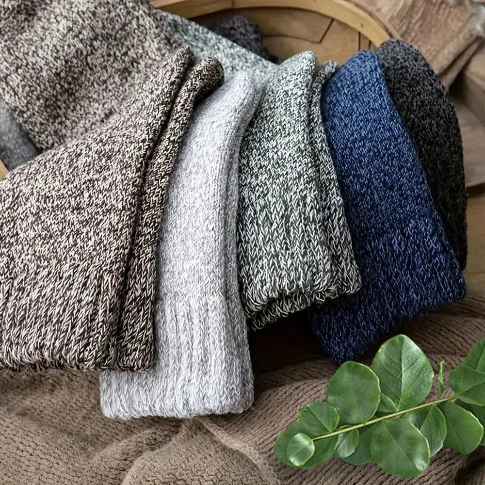 3/5 Pairs Men Solid Color Socks Are Fashionable Simple Versatile Winter Socks Are Soft Comfortable Lightweight Casual In Length