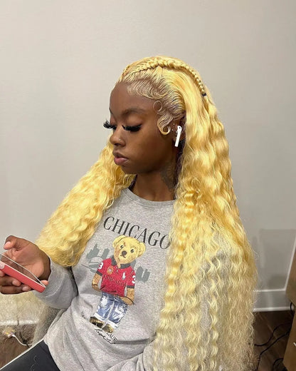 613 HD Lace Frontal Wig 13x4 Deep Loose Wave Transparent Remy Color Front Human Hair Wig 13x6 Blonde Water Curly Human Hair Wig