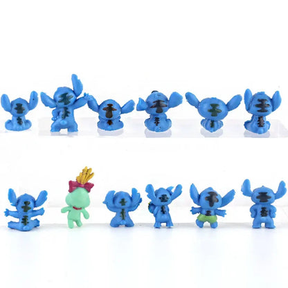12Pcs MINI Stitch Anime Figurine Dolls 3CM Cartoon Lilo and Stitch Action Figures Collectible Decoration Model Toys Kids Gift