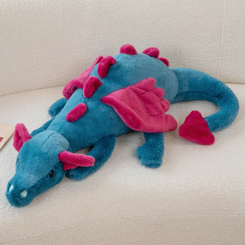 Giant Soft Plush Toy Flying Dragon Plush Toys White Green Pink Dinosaur Pillow Stuffed Animal Soft Doll Birthday Gifts Decor