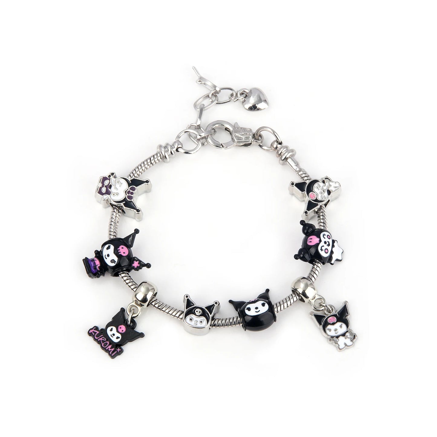 Kawaii Sanrio Pink Hello Kitty Melody Bracelet Pendant Girl Detachable DIY Bracelet Fans Gift Cosplay Props For Women Jewelry