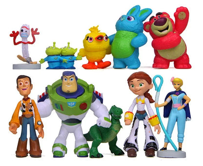 Disney 7PCS Toy Story 4 Action Figures Toys Woody Jessie Buzz Lightyear Forky Pig Bear Figura Model Doll Figurine Kids Boy Gifts