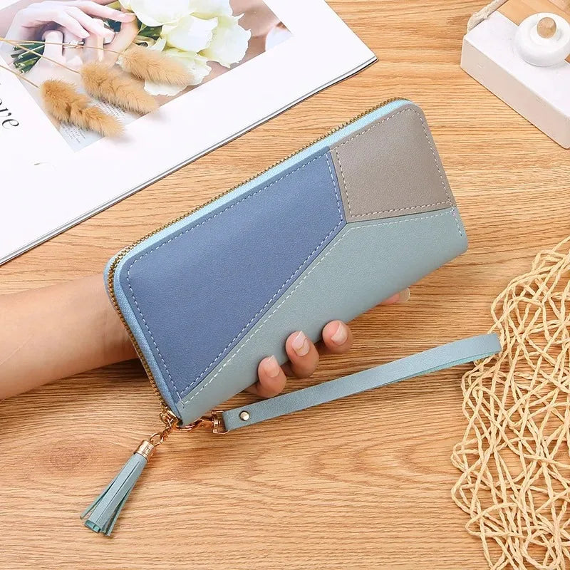 New Fashionable Japanese and Korean Large Capacity Zipper Wallet Long Wallet for Women Handheld Bag for Women