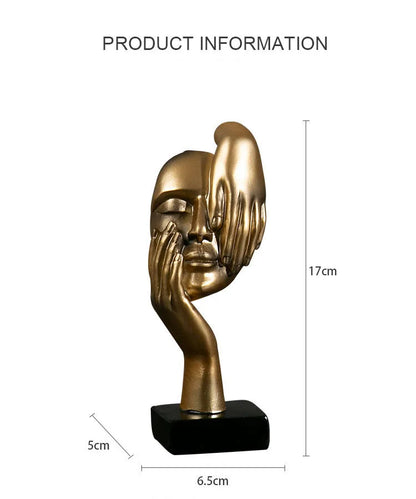 Resin Abstract Mask Statues European Miniature Figurines for Interior Home Office Study Desktop Figure Ornament Decor Gift