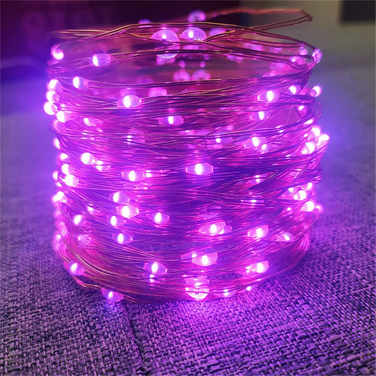 Outdoor LED Solar Fairy String Lights Waterproof Garden Decoration Garland 8Modes Copper Wire Light For Street Patio Christmas