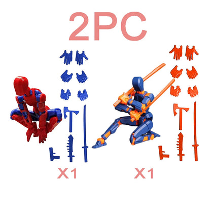 3PCS-Lucky Puppets 13 Doll,Multiple Styling Combinations Robot Model,Cheap Holiday Gift,Cool Robot Doll Desktop Decoration