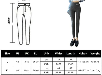 Ladies Winter Warm Thick Tights Thermal Leggings Fleece Lined Pants Skinny Long Johns Thermos Pantyhose Plus Size For Women