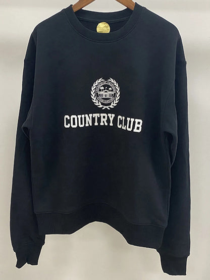 Letter Printed Sport Sweatshirts For Women Loose Casual Long Sleeve Hooded Sweatshirt 2024 New Streetwear Fashion Pullover Tops