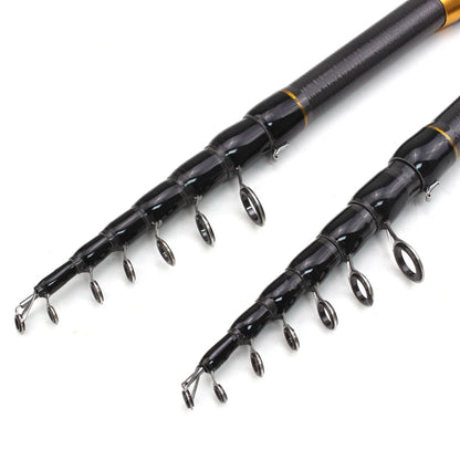 Ultrashort Telescopic Fishing Rod Multifunction Spinning Rod Carbon Fishing Fish Pole Durable Anti Slip Fishing Rod Fishing Tool