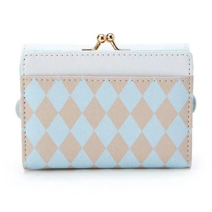 Sanrio Hello Kitty Bag Kawaii Cinnamoroll My Melody Kuromi Casual Fashion PU Leather Wallet Cute Folding Light Card Bag New 2024