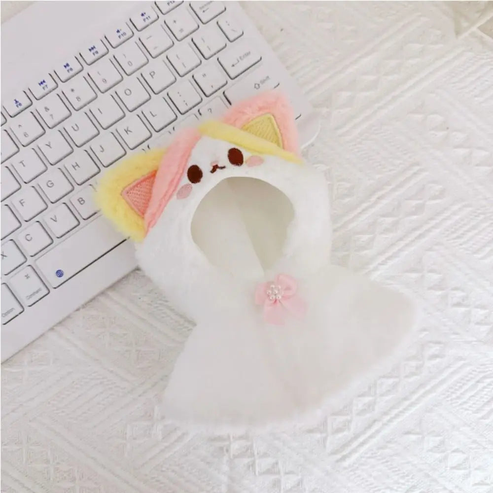10CM Doll Plush Cloak Gift Toys Accessories Cotton Stuffed Dolls Doll Clothes Plush Outfit Replaceable Cartoon Animal Shawl