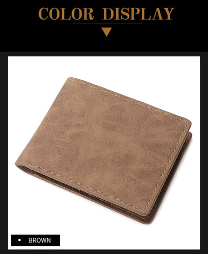 2025 New Wallet Men Short Dollar Clip Zipper Simple Soft Leather Lightweight
