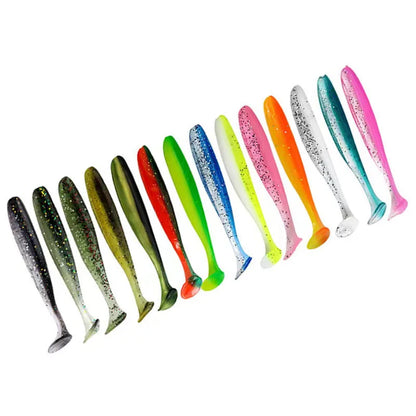 1-100pcs T Tail 70mm 90mm 120mm Shad Worm Soft Bait Artificial Bait Swimbait  Bait Wobbler Soft Baits Silicone Fishing Sports