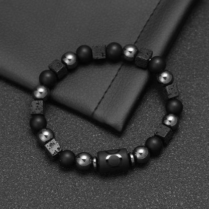12 Zodiac Bracelets Natural Stone Cancer Virgo Leo Libra Bracelet Couples Friendship Gifts Bracelets Jewelry pulsera hombre