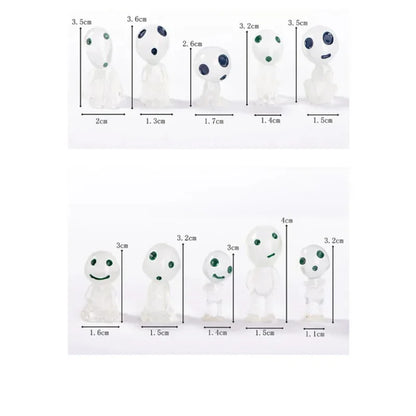 10 Pieces Miniature Luminous Landscape Decorations, Princess Shape Home Decor, Garden Decor, Luminous Decorations