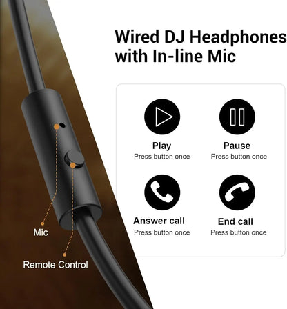 Oneodio Wired Headphones Professional Studio Pro 10/30/50 DJ Headphones With Microphone Over Ear HiFi Hi-Res Monitor Headset