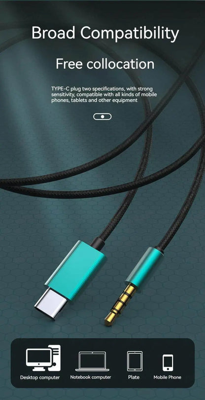 9D HIFI Heavy Bass Waterdrop Style Wired Earphones 3.5MM AUX/Type-C Digital Chip Headsets For Samsung Xiaomi Android Tablet PC
