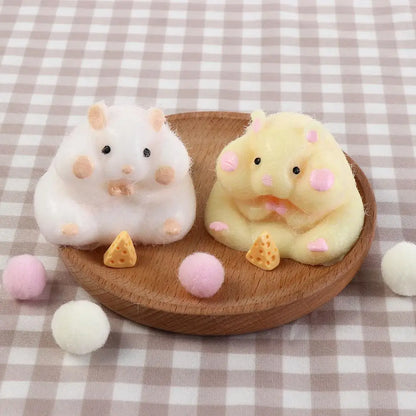 Cute Taba Squishy Hamster Squeeze Toy Cartoon Fidgets Toy Funny Plush Pinch Decompression Toy Stress Relief For Kids Adults Gift