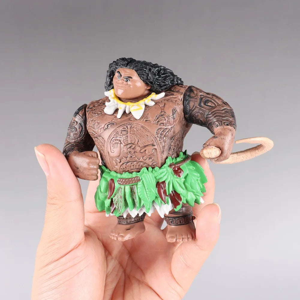 6/10Pcs Set Disney Movie Moana Figure Dolls Set Demigod Maui Moana Waialiki Heihei Action Figure Model Kids birthday Gift