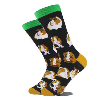 AB Happy Cotton Funny Socks Men Beer Panda Duck Crazy Design Sokken Unisex Novelty Plant Piano Crew Skateboard Calcetines Hombre