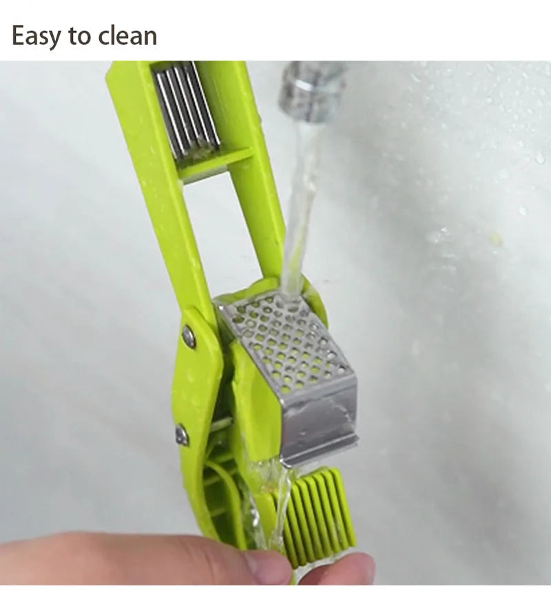 2-in-1 Multifunctional Garlic Press For Pressing Mash Garlic And Sliced Garlic,Vegetable Squeezer For Home Cooking Masher Tool