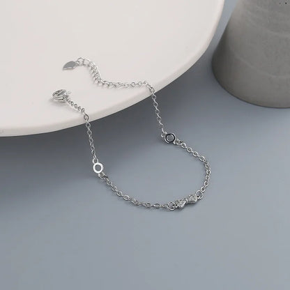 VENTFILLE 925 Sterling Silver Diamond-Studded Butterfly Bracelet Women's Fashion Temperament Flower Adjustable Bracelet