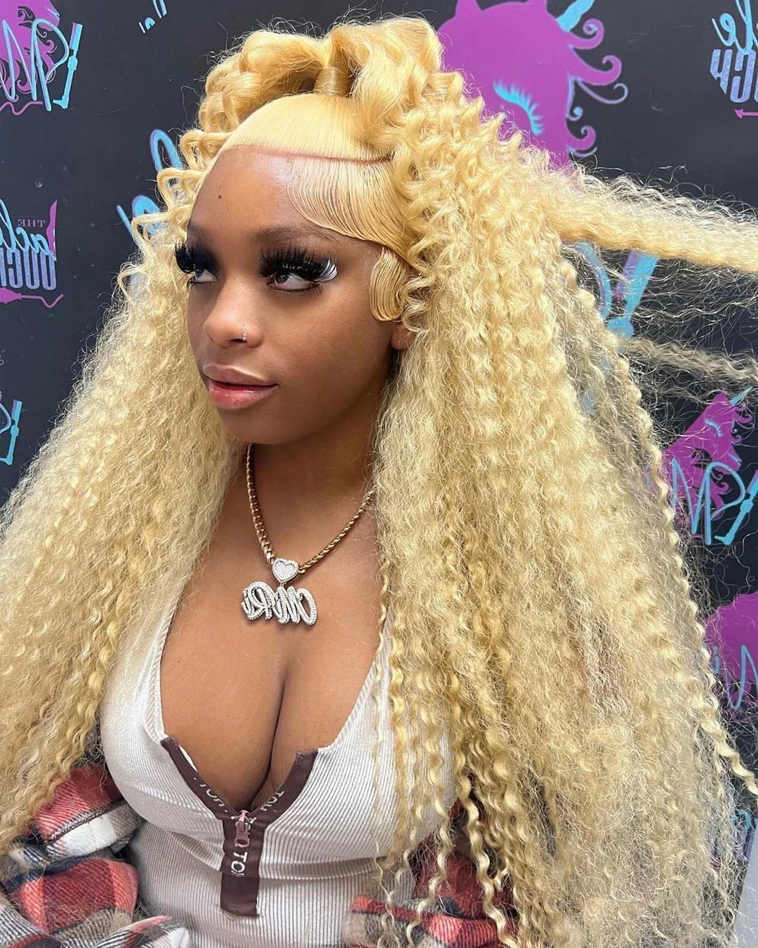613 Curly Honey Blonde Lace Front Human Hair Wigs Loose Deep Wave 13x6 13×4 HD Water Wave Color Transparent Lace Frontal Wigs