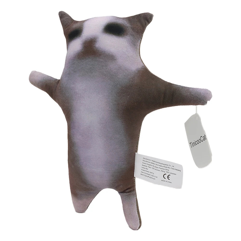 TinicooCat Happy Cat Plush Toy Movie Stuffed Animal Cute Cat Plush Interactive Cat Plush Animal Happy Cat Kids Toy Birthday Gift