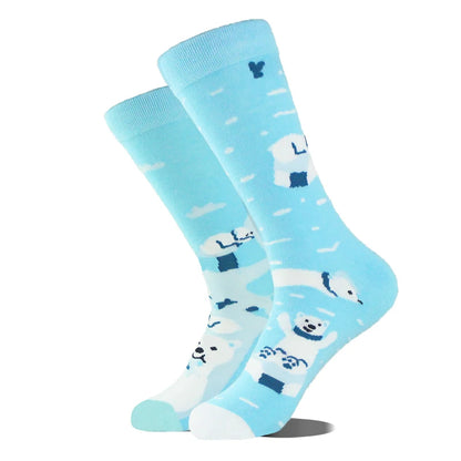 AB Happy Cotton Funny Socks Men Beer Panda Duck Crazy Design Sokken Unisex Novelty Plant Piano Crew Skateboard Calcetines Hombre