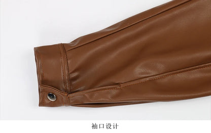 Mauroicardi Spring Autumn Cool Luxury Short Black Soft Light Pu Leather Jacket Men Zipper Casual Mens Jackets and Coats Fashion