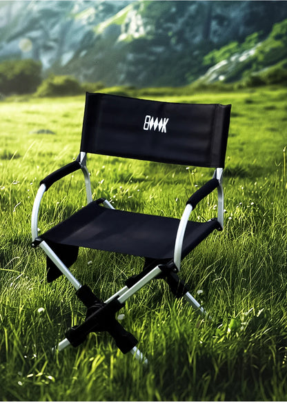 Outdoor Foldable Director's Chair Camping Beach Fishing Chair Aluminum Alloy Travel Hiking Picnic Seat Travel Furniture