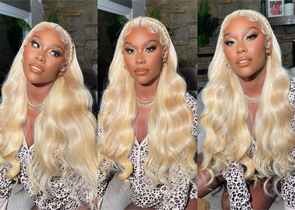 Blonde Body Wave Lace Front Wig HD Transparent Lace 13x4 13x6 Human Hair Wig 613 Pre Plucked Full Frontal Wigs For Black Women