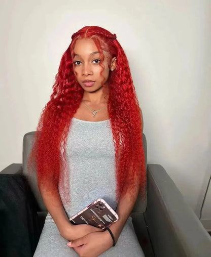 613 Curly Honey Blonde Lace Front Human Hair Wigs Loose Deep Wave 13x6 13×4 HD Water Wave Color Transparent Lace Frontal Wigs