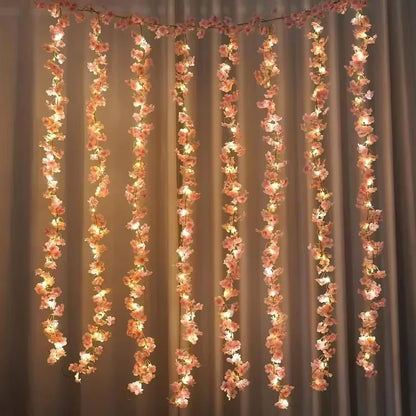 180CM Artificial Sakura Flowers Vine for Wedding Decoration Garden Arch Home Room Decor Party Bridal Fake Silk Outdoor Ornament