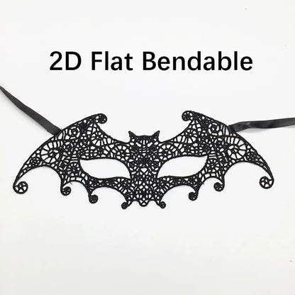 Black Color Sexy Women Lace Masquerade Mask for Carnival Halloween Half Face Cosplay Masks Festive Animal Party Supplies